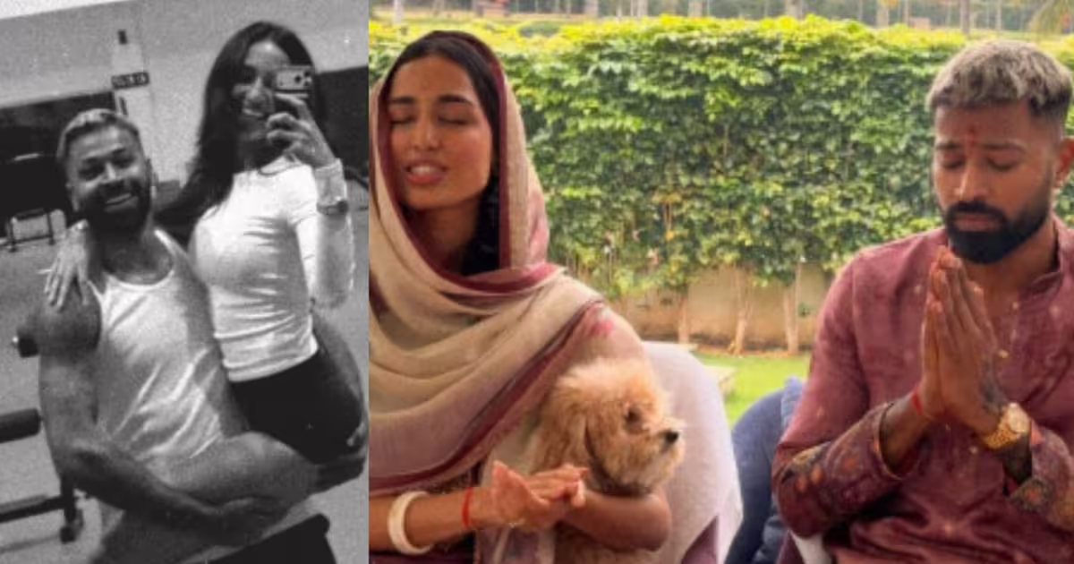 हार्दिक पांड्या ने गर्लफ्रेंड माहिका शर्मा को जिम में गोद में उठाया, घर पर साथ की हनुमान पूजा, देखें तस्वीरें | hardik pandya lift girlfriend Mahieka Sharma in gym perform hanuman prayer at home