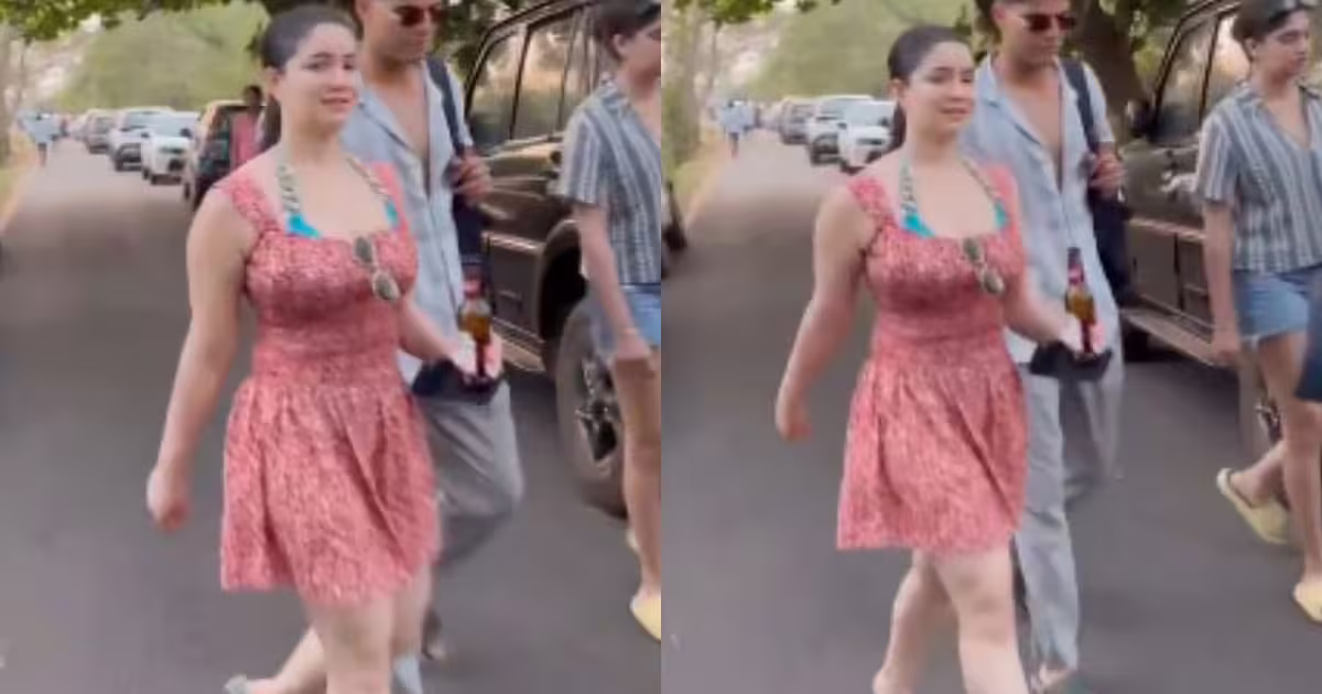 हाथ में बियर की बोतल पकड़े सड़क पर घूमती दिखीं सचिन तेंदुलकर की बेटी सारा, वीडियो सामने आने के बाद मचा बवाल! | Sachin Tendulkar Daughter Sara Tendulkar Spotted With Beer Bottle During Goa Vacation watch Video