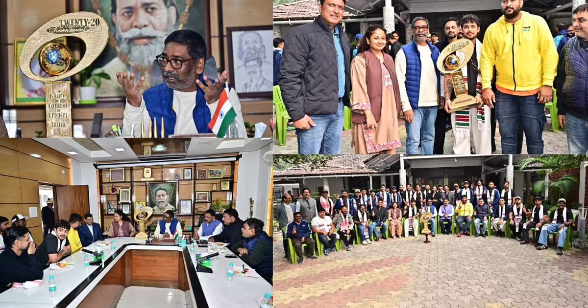 हेमंत सोरेन और कल्पना सोरेन से झारखंड क्रिकेट टीम के खिलाड़ियों ने की मुलाकात, सैयद मुश्ताक अली ट्रॉफी पहली बार जीतने पर दी गई बधाई