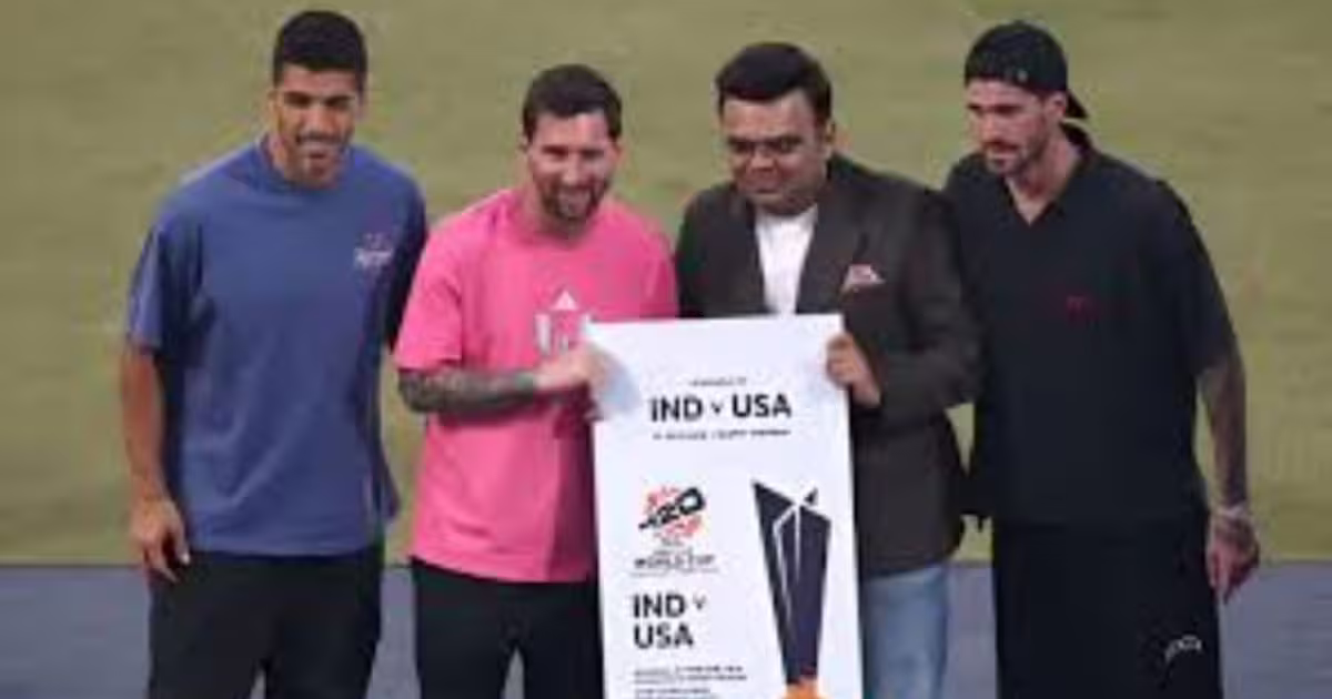 मेसी के सम्मान में खास कार्यक्रम का आयोजन, जय शाह ने दी भारतीय टीम की जर्सी; T-20 वर्ल्ड कप के लिए किया Invite | Jay Shah presented the Indian cricket team jersey to Lionel Messi in New Delhi