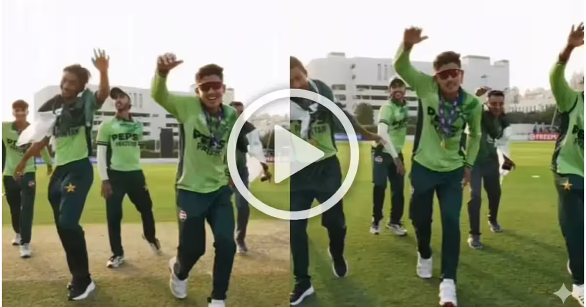 पाकिस्तान की U19 ने टीम ने धुरंधर पर किया जमकर डांस, वीडियो में देखें कैसे किया भारत को चिढ़ाने वाला काम? | Pakistan U19 Dance on Dhurandhar Song After Beating India in Asia Cup Final